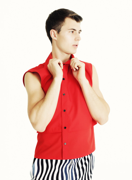 fashion man in colorful shirt - Foto, Imagen