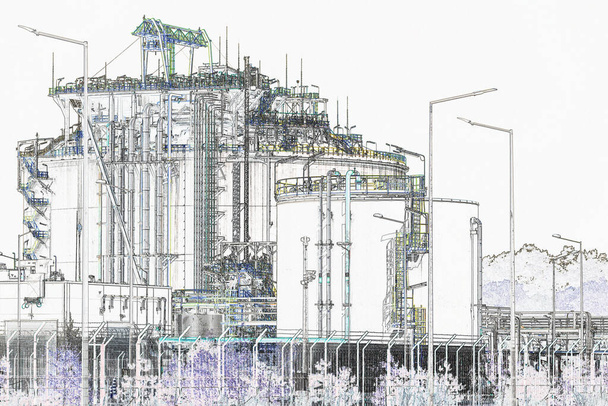 СПГ ТЕРМИНАЛ - Склады и другая инфраструктура хранения газа - Фото, изображение
