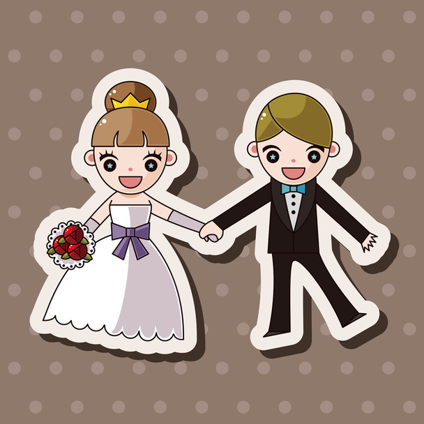 wedding couple theme elements vector,eps - Vector, afbeelding