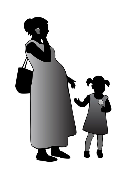 mother and child  - Vector, Image