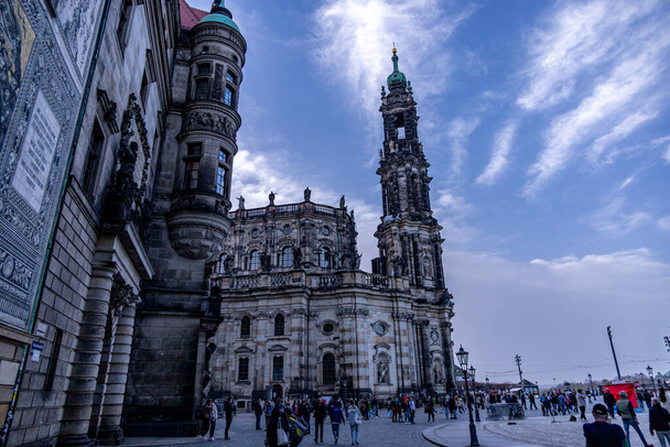 A short evening stroll through the beautiful historic city centre of Dresden - Saxony - Germany  - Photo, Image