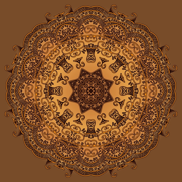 Ornamental round lace pattern - Vektor, Bild