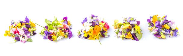 Mezcla ensalada de flores comestibles
 - Foto, imagen