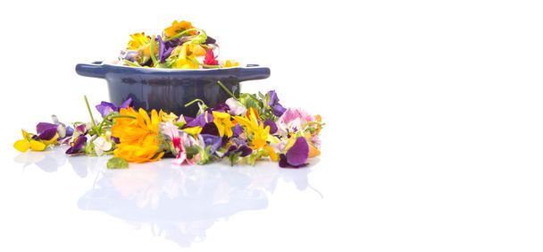 Mix kwiatów jadalnych sałatka - Zdjęcie, obraz