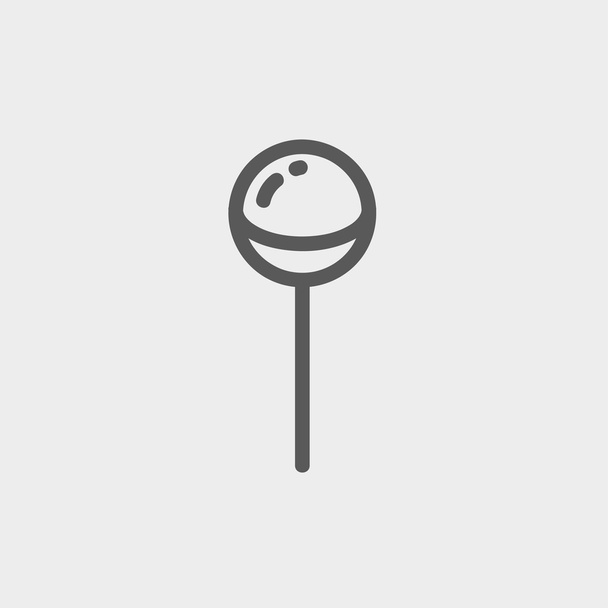 Round lollipop thin line icon - Vector, Image
