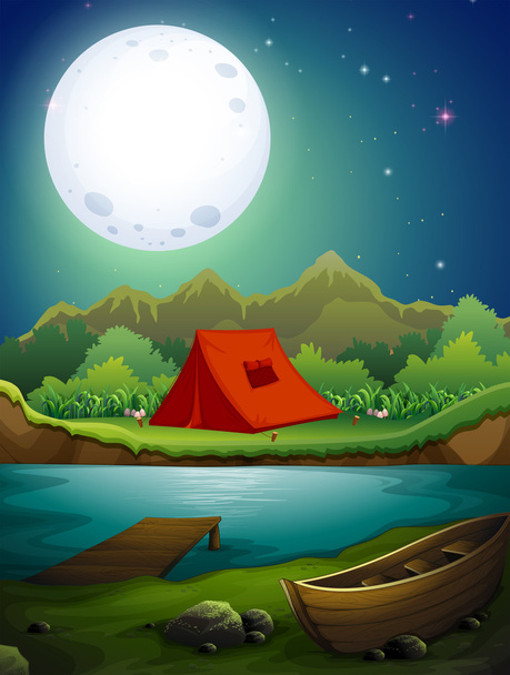 Camping ground - Vector, Image