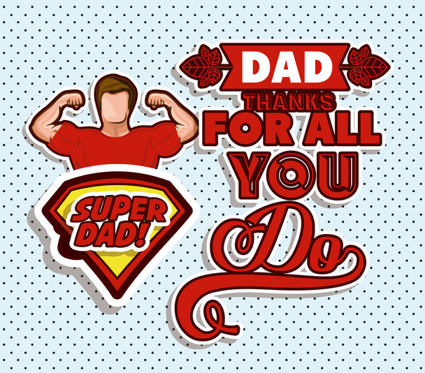 Fathers day design  - Vector, Image