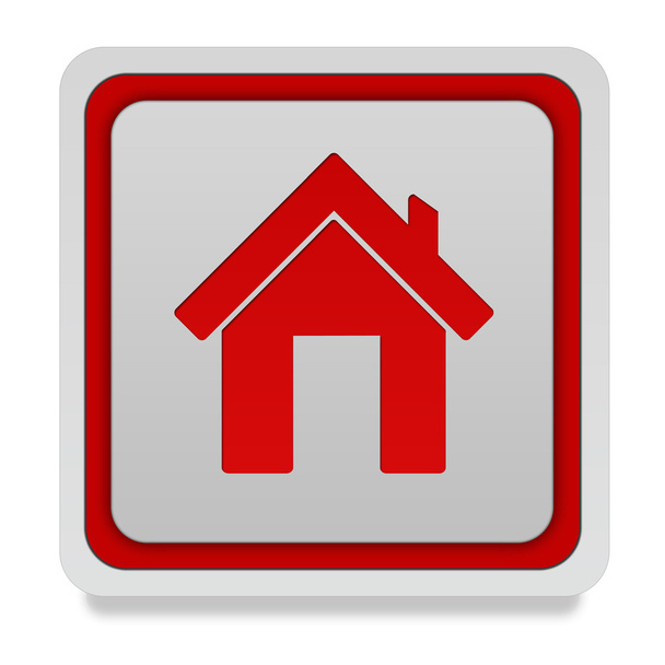 otthoni négyzet alakú ikon a fehér háttér - Fotó, kép