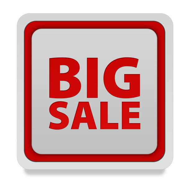 Big sale square icon on white background - Photo, Image