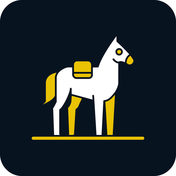 Icône plate cheval, illustration vectorielle - Vecteur, image