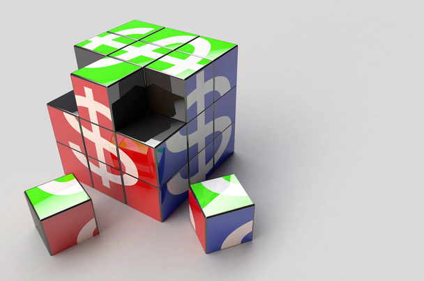 εικονογράφηση Rubik οικονομική - Φωτογραφία, εικόνα