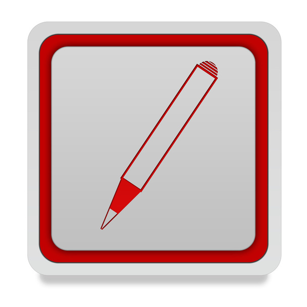 Pencil square icon on white background - Фото, изображение