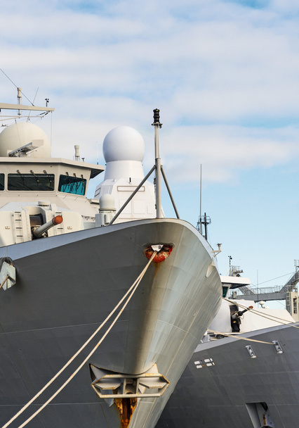 Close-up view of naval ships with guns. - Photo, Image