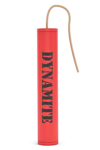 Dynamite rouge avec panneau Dynamite
  - Photo, image