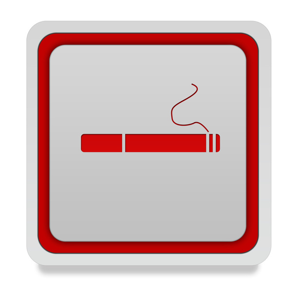 Icono cuadrado de cigarrillo sobre fondo blanco
 - Foto, imagen