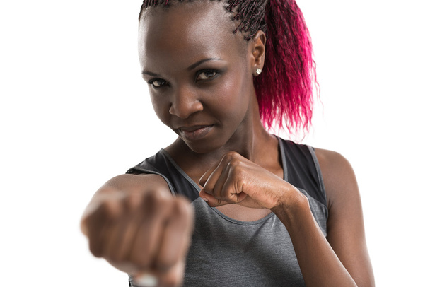 African woman boxing - Foto, imagen