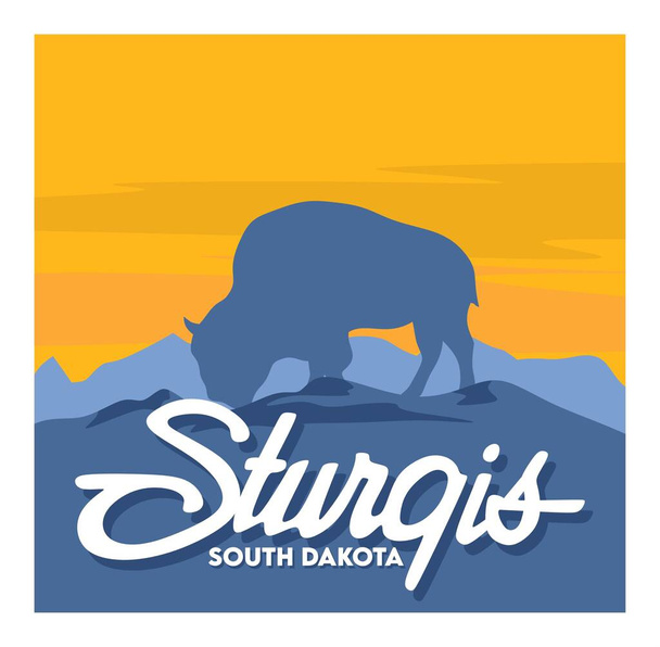 Sturgis Νότια Ντακότα Ηνωμένες Πολιτείες - Διάνυσμα, εικόνα