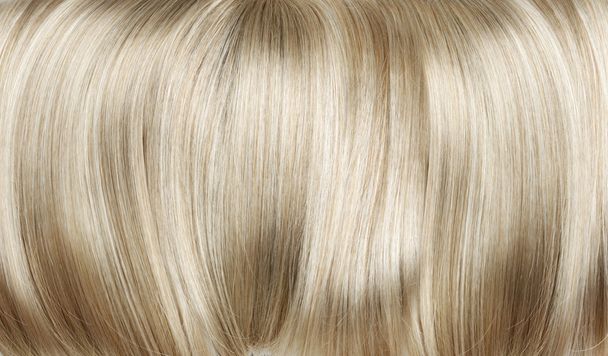 Closeup picture of dense, straight wig - Photo, Image