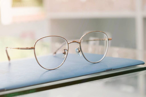 Closeup of a glasses on the table in optical store  - Photo, Image