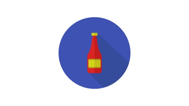 ketchup ícone movimento fundo design  - Filmagem, Vídeo