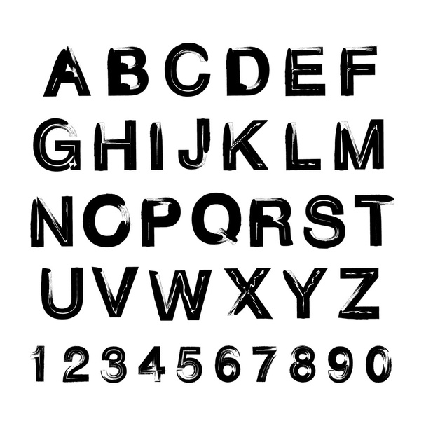 Illustration avec alphabet grunge
 - Vecteur, image