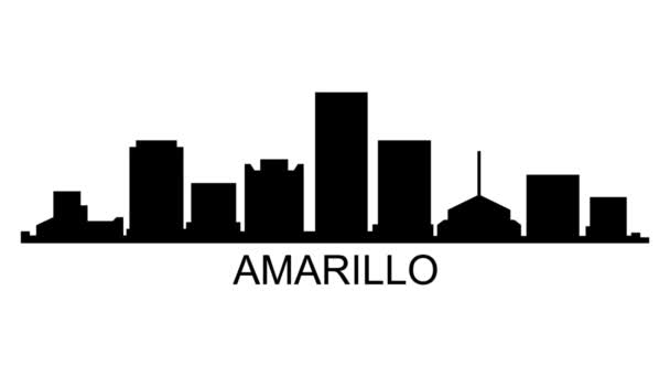 Amarillo Cityn taivaanrantaan. Video motion graafinen animaatio.  - Materiaali, video