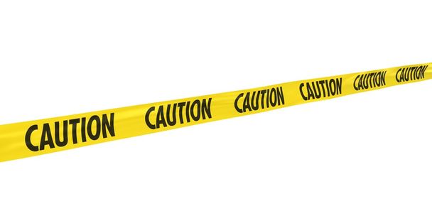 CAUTION Tape at Angle - Foto, Imagen