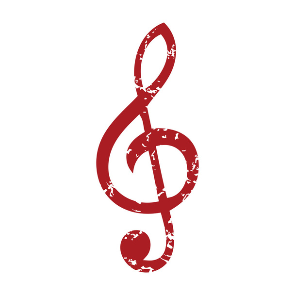 Red grunge music logo - Vetor, Imagem