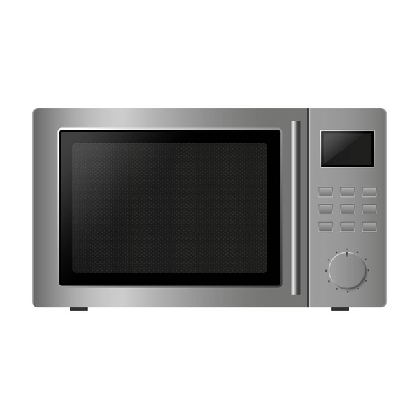 Microwave isolated on White Background. Cooking equipment, electrical appliances, kitchen technology concept. Stock vector illustration Isolated on white background in flat cartoon style. - ベクター画像