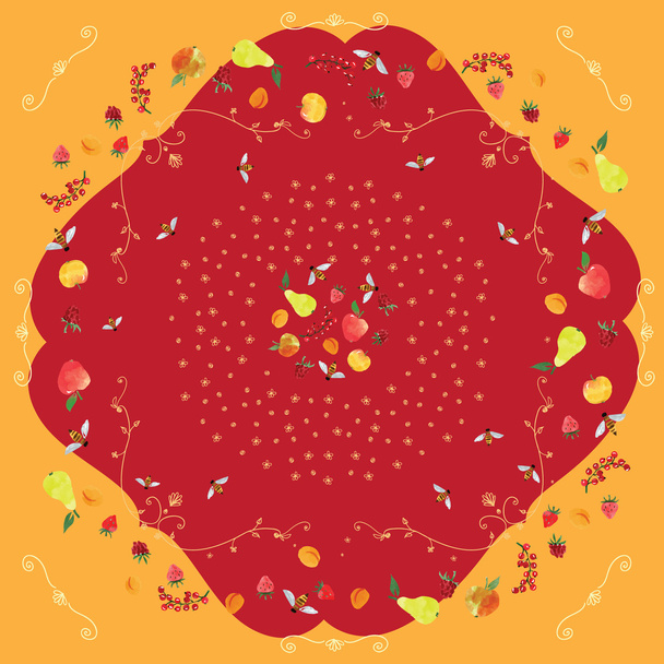 ornamento, a base de frutas
 - Vector, imagen