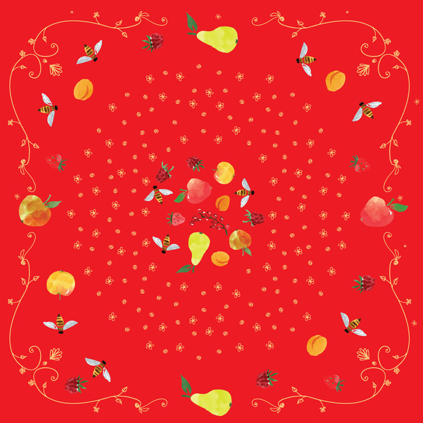 Украшения на основе фруктов
 - Вектор,изображение