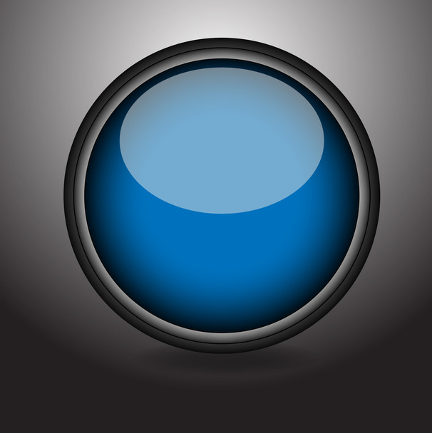 glänzend blauer Web-Knopf-Vektor - Vektor, Bild