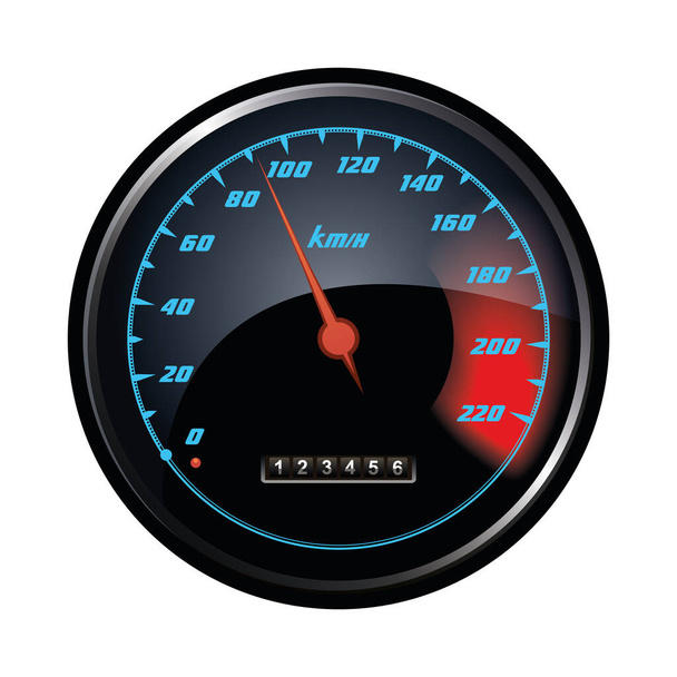 indicateur de vitesse de voiture vectorielle isolé sur fond blanc - Vecteur, image