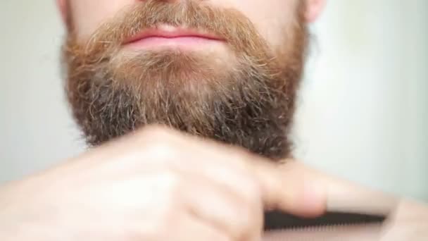Hombre peinándose el bigote y la barba
 - Imágenes, Vídeo