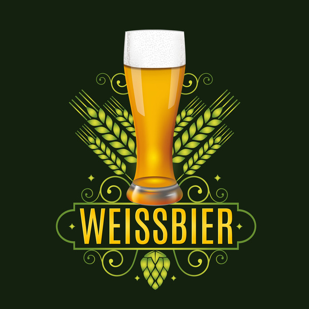 Etikettendesign für leichtes Bier - Vektor, Bild