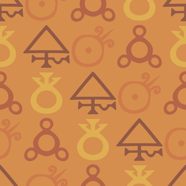nahtloser Hintergrund mit Symbolen der alchemistischen Prozesse - Vektor, Bild