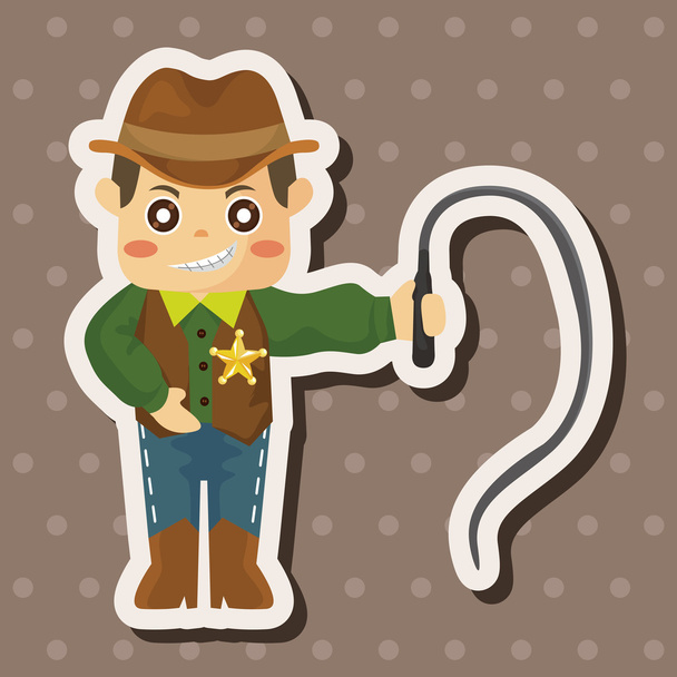 cowboy theme elements - Vector, imagen