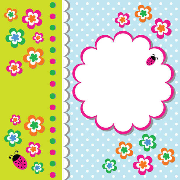 Floral card - Vector, Image