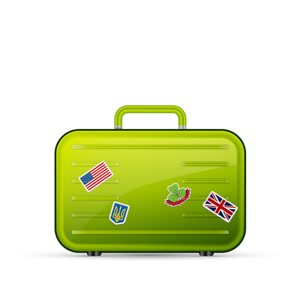 suitcase tourist - Vektör, Görsel