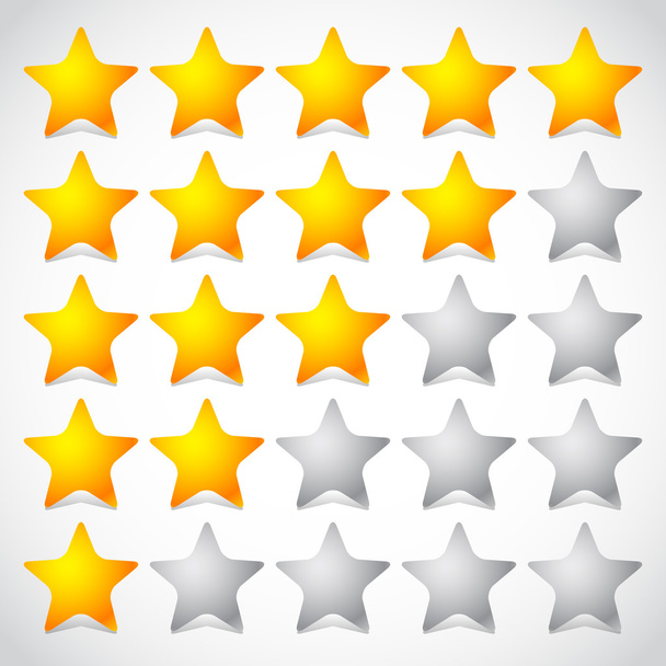 5 star star rating element. - Vektor, Bild