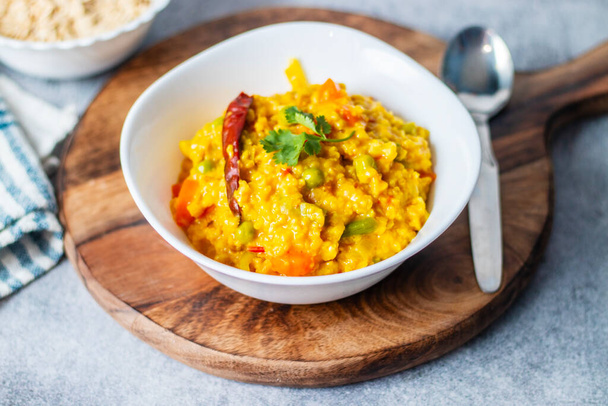 delicious super food "Oats Khichdi". Indian cooking. - Photo, Image