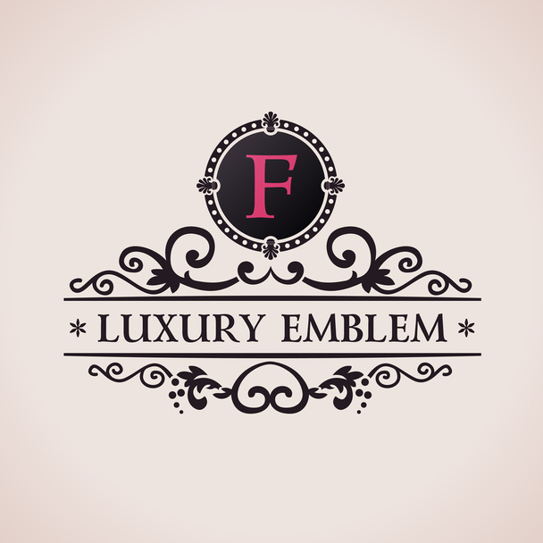 Luxus-Logo. Kalligrafische Muster elegante Dekorelemente. Jahrgang - Vektor, Bild