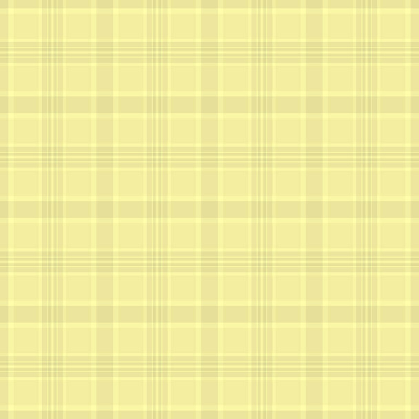 Tecido de fundo xadrez de tecido vetorial padrão com uma textura verificar tartan sem costura na cor amarela. - Vetor, Imagem