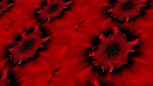 Kolorowe wibrujące liście kwiatów Macha ruch Graficzne tło - Materiał filmowy, wideo