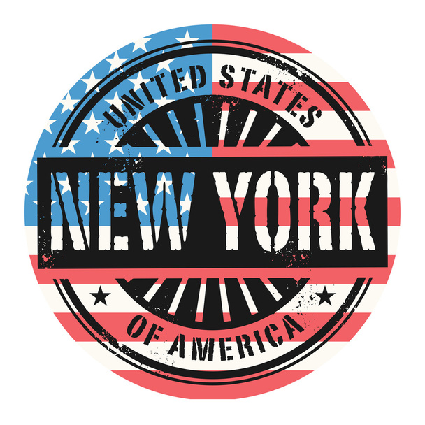 Grunge gumibélyegző az a szöveg, Amerikai Egyesült Államok, New  - Vektor, kép
