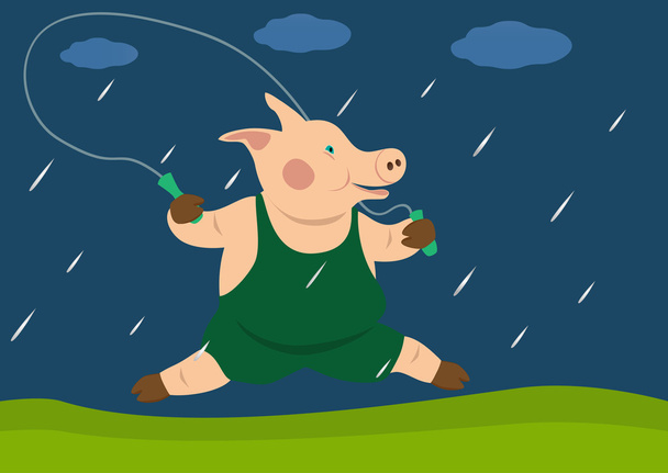funny pig - Vector, Image
