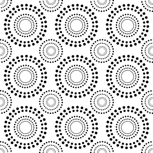 Motif géométrique sans couture noir et blanc avec cercle, fond abstrait
. - Vecteur, image