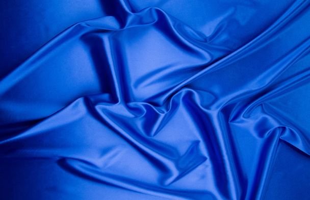 Blue silk cloth texture - Valokuva, kuva