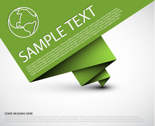 Folded green paper - Vector, Image
