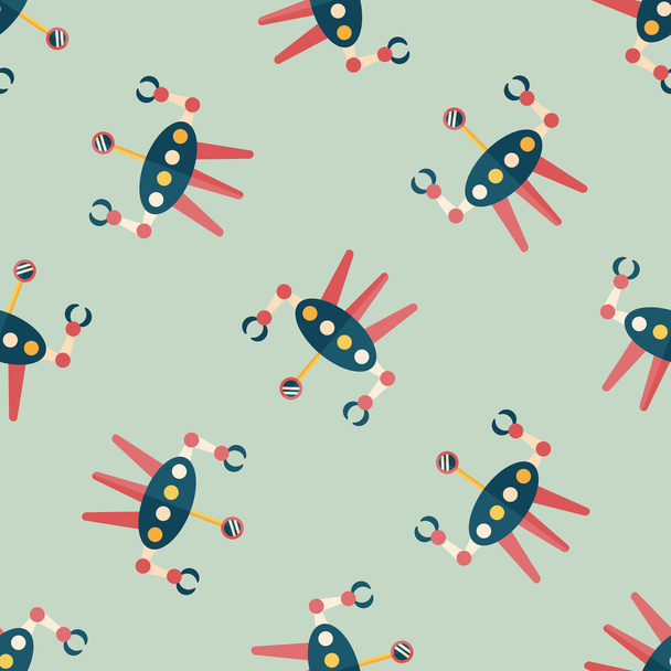 Space robot flat icon,eps10 seamless pattern background - Vettoriali, immagini
